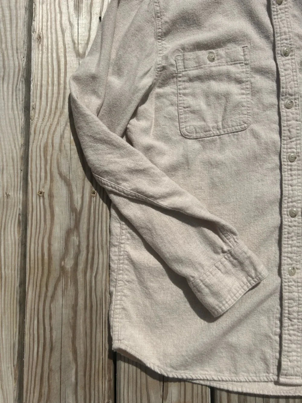 Sonoma Supersoft Flannel‎ mens Color Beige Size Medium Classic Outdoor Cozy